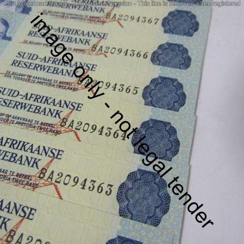 GPC de Kock 3rd issue - Lot of 10 uncirculated R2 banknotes with consecutive numbers