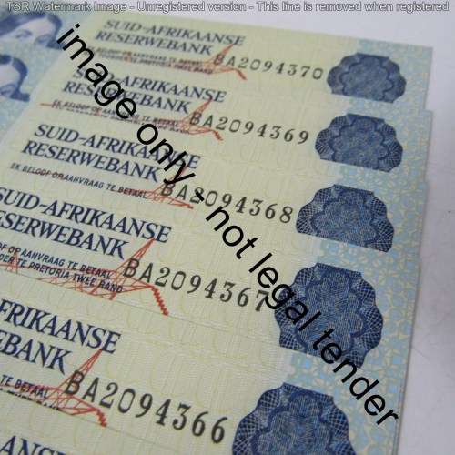 GPC de Kock 3rd issue - Lot of 10 uncirculated R2 banknotes with consecutive numbers