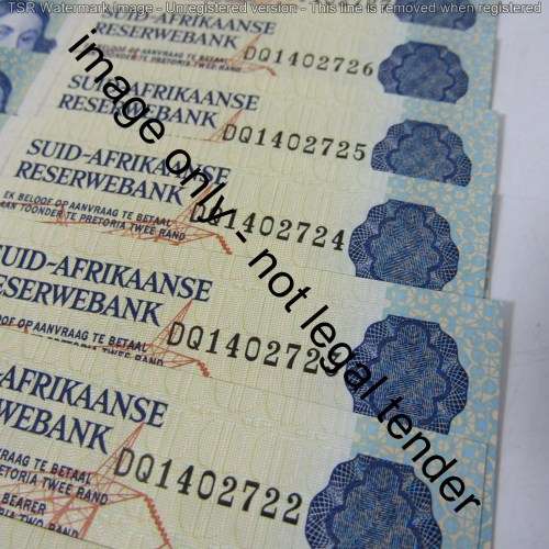 GPC de Kock 3rd issue - Lot of 7 uncirculated R2 banknotes with consecutive numbers