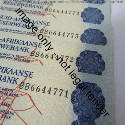 GPC de Kock 3rd issue - Lot of 10 uncirculated R2 banknotes with consecutive numbers