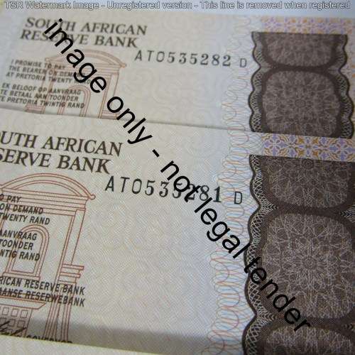 CL Stals - 1st issue Lot of 4 uncirculated R20 banknotes with consecutive numbers