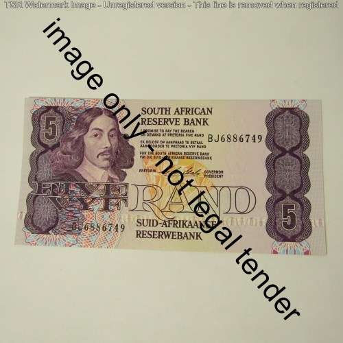 CL Stals - 1st issue Lot of 3 uncirculated R5 banknotes with consecutive numbers