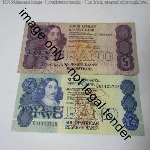 Lot of 8 old South Africa banknotes - some minor faults