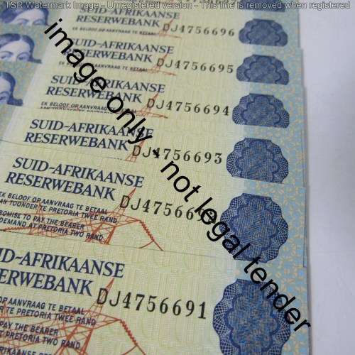 GPC de Kock 3rd issue - Lot of 10 uncirculated R2 banknotes with consecutive numbers