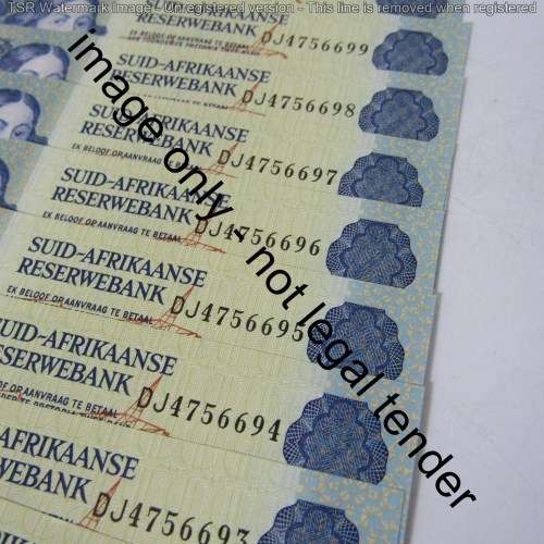 GPC de Kock 3rd issue - Lot of 10 uncirculated R2 banknotes with consecutive numbers