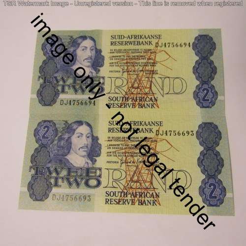 GPC de Kock 3rd issue - Lot of 10 uncirculated R2 banknotes with consecutive numbers