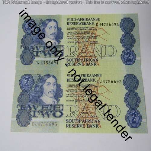 GPC de Kock 3rd issue - Lot of 10 uncirculated R2 banknotes with consecutive numbers