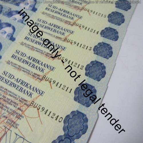 GPC de Kock 3rd issue - Lot of 20 uncirculated R2 banknotes with consecutive numbers