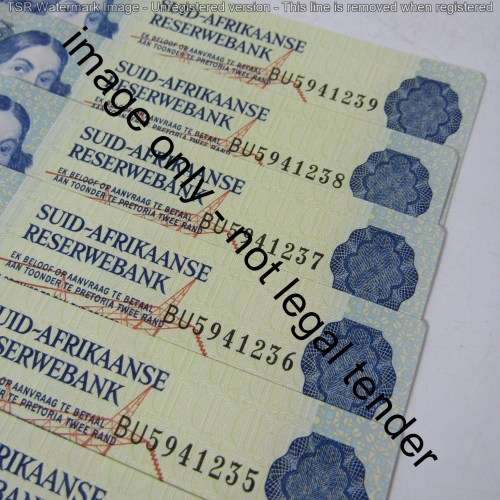 GPC de Kock 3rd issue - Lot of 20 uncirculated R2 banknotes with consecutive numbers