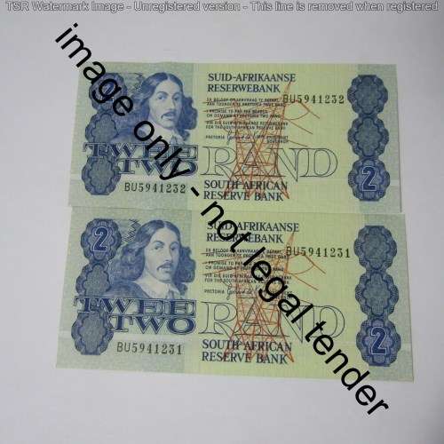 GPC de Kock 3rd issue - Lot of 20 uncirculated R2 banknotes with consecutive numbers