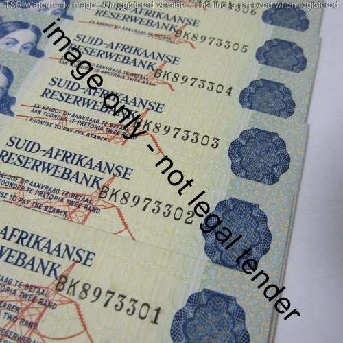 GPC de Kock 3rd issue - Lot of 10 uncirculated R2 banknotes with consecutive numbers