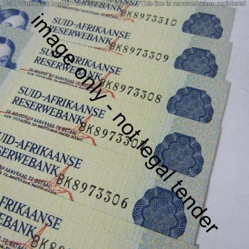 GPC de Kock 3rd issue - Lot of 10 uncirculated R2 banknotes with consecutive numbers