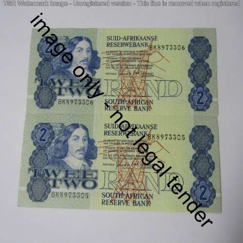 GPC de Kock 3rd issue - Lot of 10 uncirculated R2 banknotes with consecutive numbers