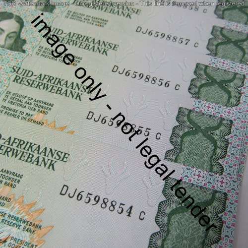 GPC de Kock 3rd issue - Lot of 10 uncirculated R10 banknotes with consecutive numbers