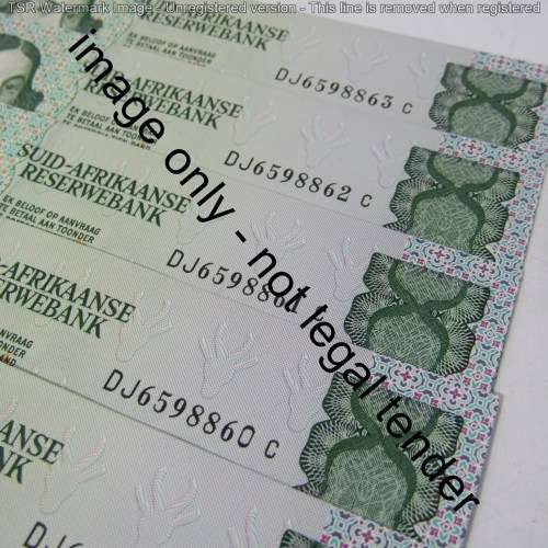 GPC de Kock 3rd issue - Lot of 10 uncirculated R10 banknotes with consecutive numbers