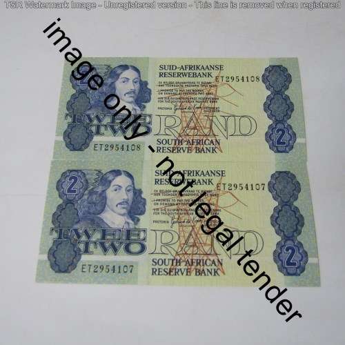 GPC de Kock 3rd issue 1984 - Lot of 10 uncirculated R2 banknotes with consecutive numbers