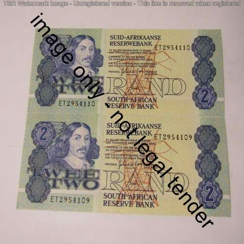 GPC de Kock 3rd issue 1984 - Lot of 10 uncirculated R2 banknotes with consecutive numbers