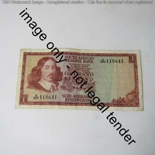 TW de Jongh small and large R1 banknotes plus extra 236 replacement note