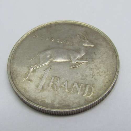 1967 South Africa Silver R1 pregnant springbok - SCARCE - 1966 is not the only year of issue