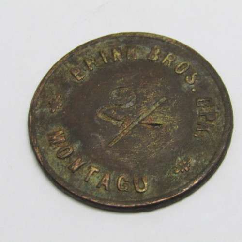Brink Bros token Montague - 2 Shilling No. 4597