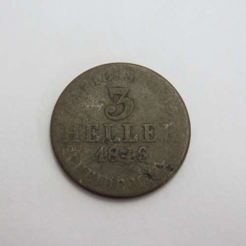 1846 German States Three Heller