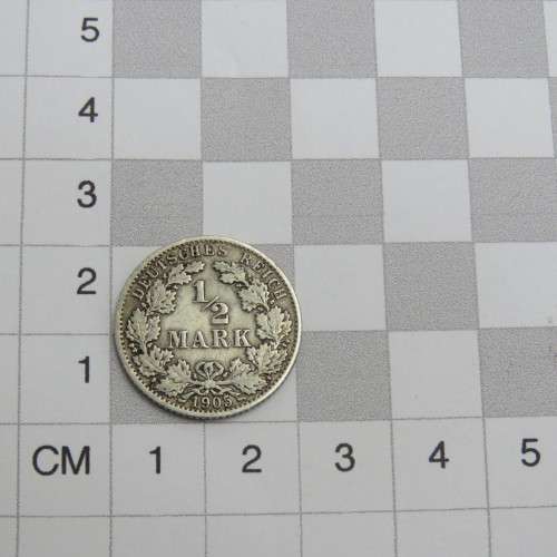1905 J Germany Deutsches Reich silver half mark
