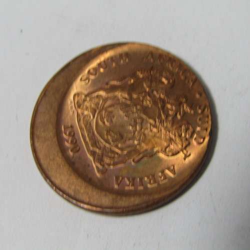 1990 South Africa Error coin misstruck - 5 cent