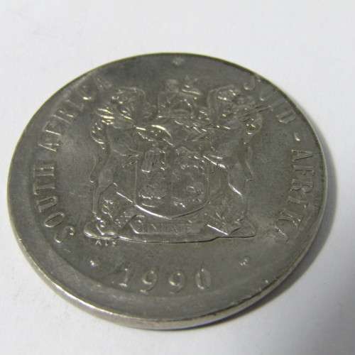 1990 South Africa Error coin misstruck - 50 cent