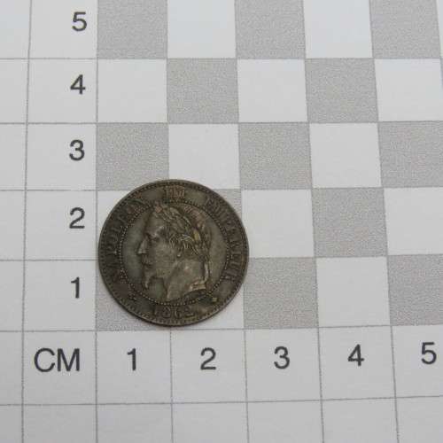 1862 France two centimes AU