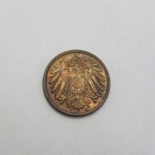 1908 j Germany Deutsches Reich 1 Pfennig - UNCirculated