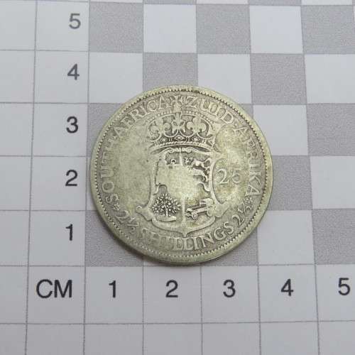 1925 South Africa half crown - Well used