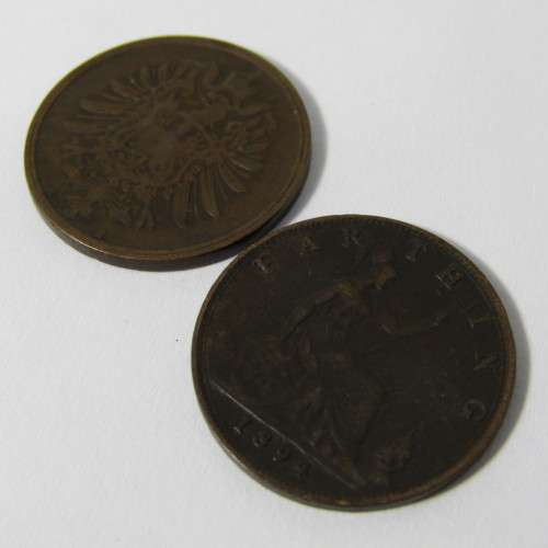 Lot of 4 antique coins each one over 100 years old