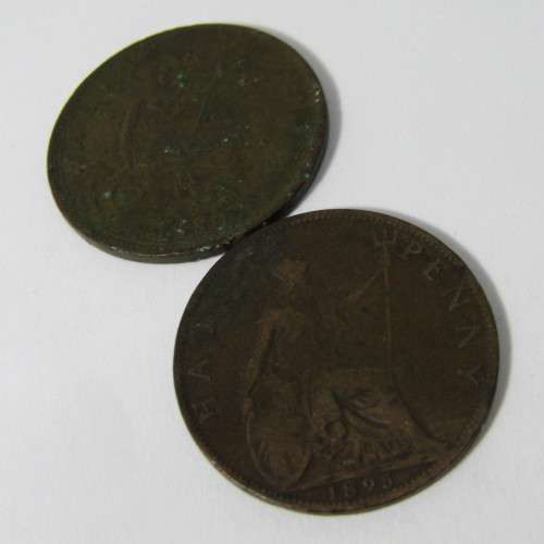 Lot of 4 antique coins each one over 100 years old
