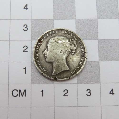 1866 Great Britain shilling Die no 37