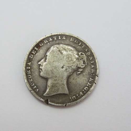 1866 Great Britain shilling Die no 37