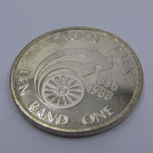 1988 South Africa Groot Trek proof Silver rand in blue box