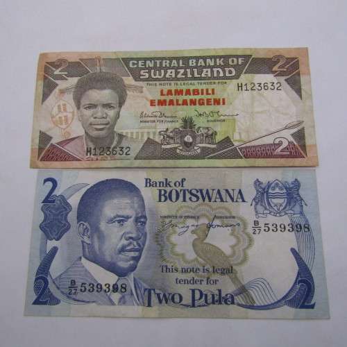 Lot of 8 old Africa banknotes