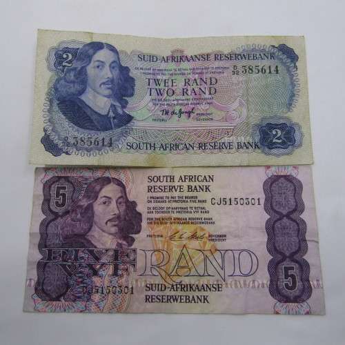 Lot of 8 old Africa banknotes