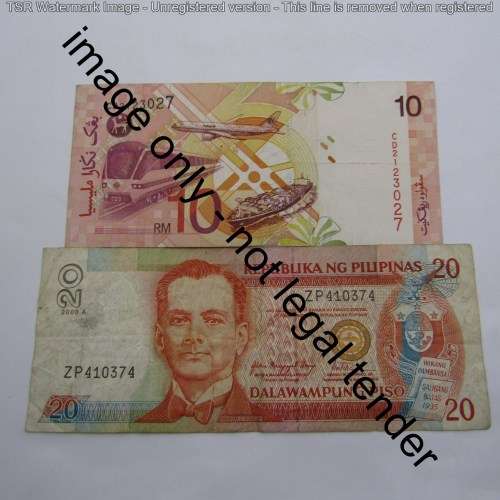 Lot of 10 old world banknotes