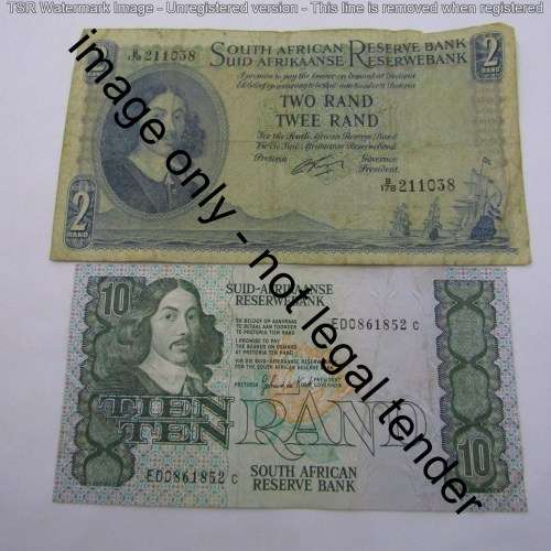 Lot of 10 old world banknotes