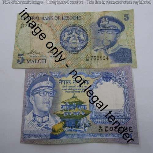 Lot of 10 old world banknotes