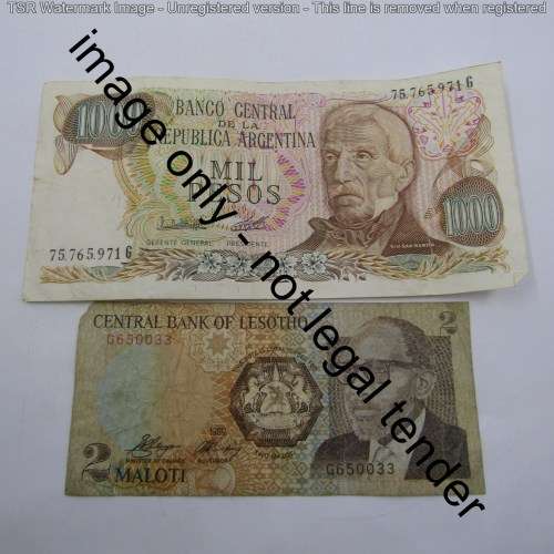 Lot of 10 old world banknotes