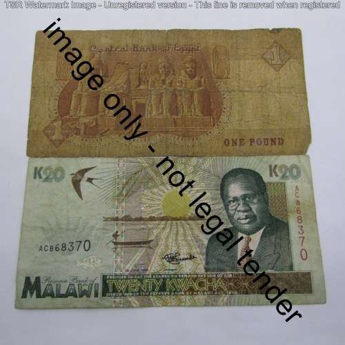Lot of 10 old world banknotes