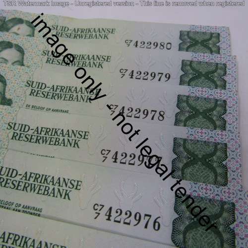 GPC de Kock 2nd issue - Lot of 9 x R10 banknotes with consecutive numbers - some creases