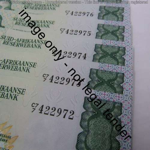 GPC de Kock 2nd issue - Lot of 9 x R10 banknotes with consecutive numbers - some creases