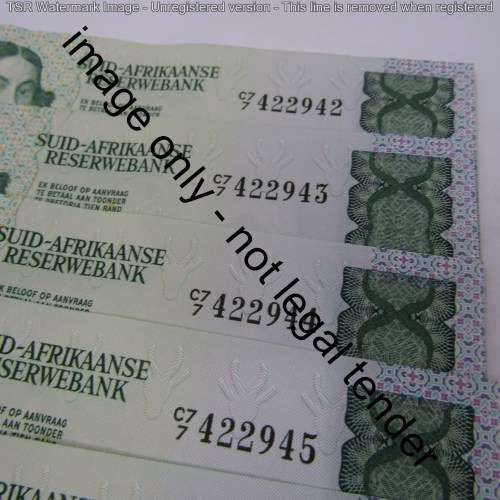 GPC de Kock 2nd issue - Lot of 8 x R10 banknotes with consecutive numbers - some creases
