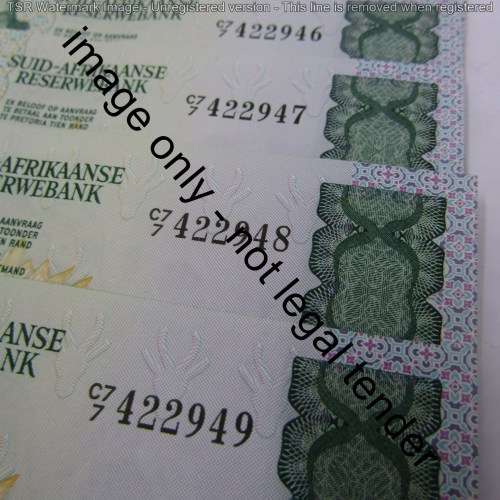 GPC de Kock 2nd issue - Lot of 8 x R10 banknotes with consecutive numbers - some creases