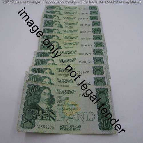 Lot of GPC de Kock R10 banknotes - used bit still good - First and 2nd issue notes