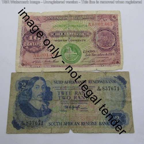 Lot of 10 old Africa banknotes