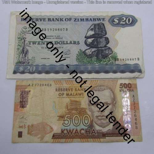 Lot of 10 old Africa banknotes